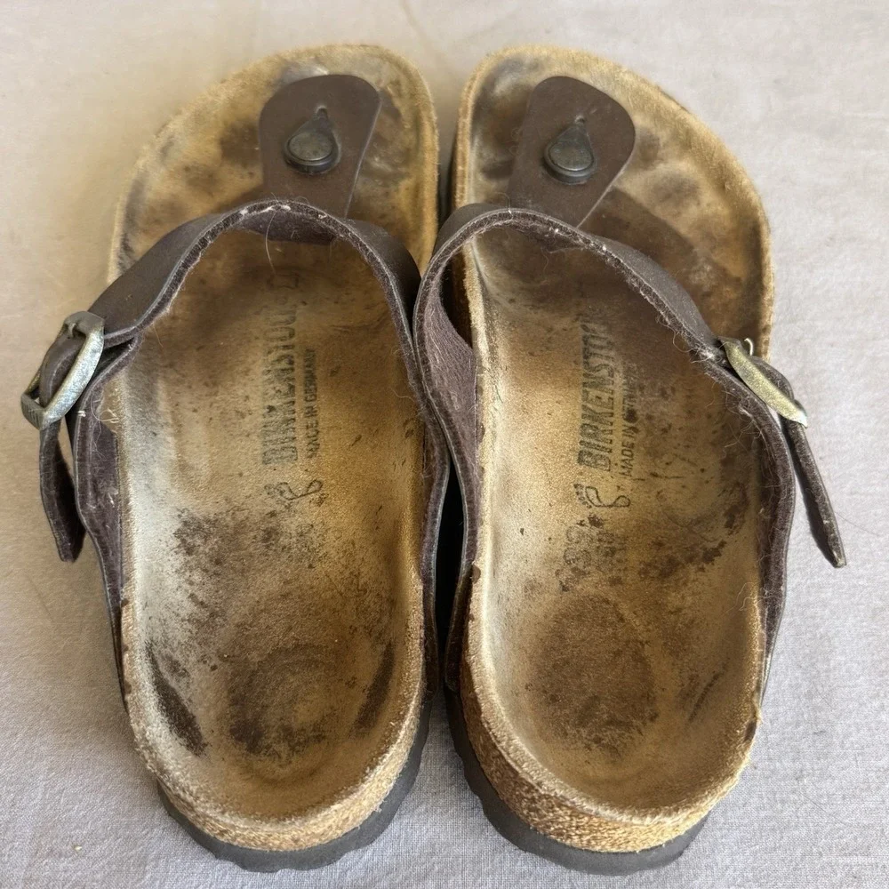 Size 39/W8 -‎ Birkenstock Gizeh Birko-Flor Womens Comfort Casual Sandals